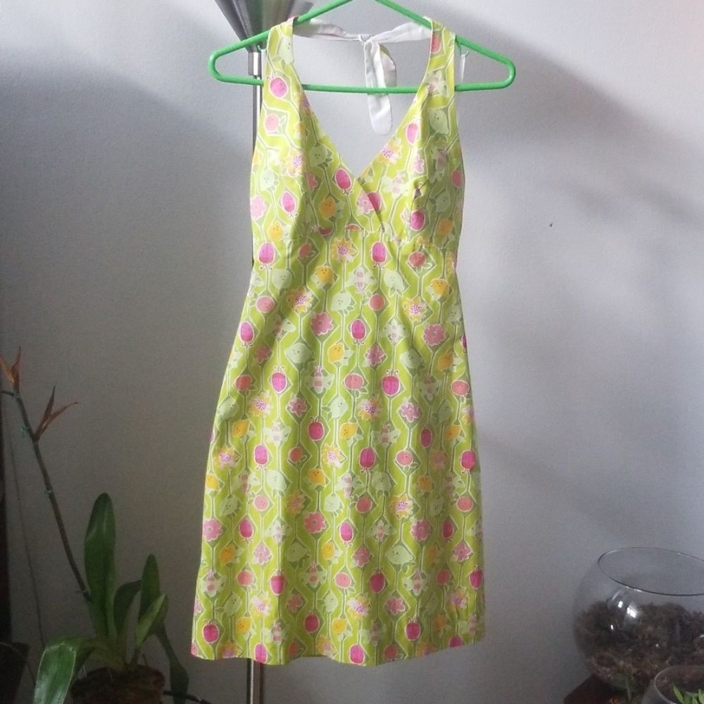 Lilly pulitzer halter dress green